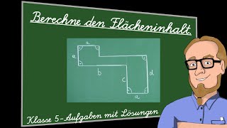 Flächeninhalt berechnen zusammengesetzte Figur  Klasse 5 [upl. by Balch]