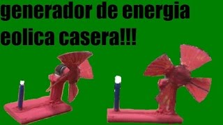 como hacer un generador de energía eólica casero [upl. by Devol129]