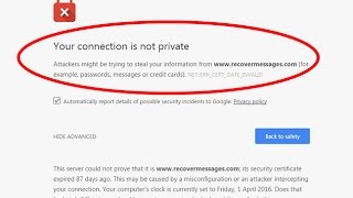 Fix Your connection is not privateNETERRCERTDATEINVALID error in Google chrome [upl. by Yerkovich]