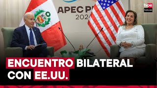 Presidenta Dina Boluarte se reúne con su homólogo de Estados Unidos Joe Biden [upl. by Zzahc]