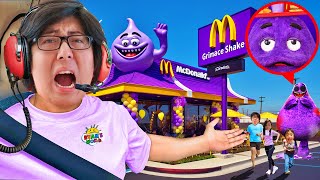 Do Not Order Ryans World Kaji Family Birtday Grimace Shake Happy Meal from McDonalds at 3AM [upl. by Onaireves]