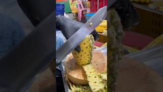 Giant Pineapple fruit Tender amp Juicy Pineapple fruit cutting in Bangkok [upl. by Orms]