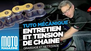 Entretien et graissage de sa chaine moto  Tuto mécanique [upl. by Eenert534]