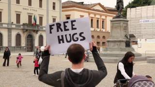 Free Hugs in Sondrio Italy [upl. by Ahsehat]