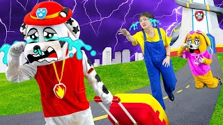 Team Paw Patrol in Real Life 35 ► Marshall Fled Please Come Back Home Rydergirl Fight Evil Mayor [upl. by Peg]