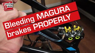 Bleeding Magura MT5  MT7 disc brakes  Tutorial English [upl. by Nivlem]