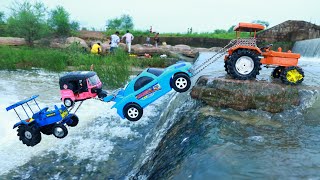 Sonalika Tractor Auto Rickshaw Racing Car Accident Pulling Out Swaraj Tractor  Cartoon video CS Toy [upl. by Koerner]