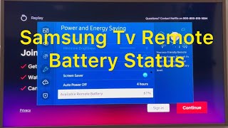 Samsung Tv Remote Battery 🔋 Status  How Check Samsung Tv Remote Batery Samsung The Frame QLED Tv [upl. by Akienaj477]