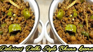 Delicious Hari Mirch keema  beef keema recipe  delhi style keema [upl. by Seebeck]