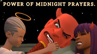 The power of MIDNIGHT PRAYERS christianstories animation prayer [upl. by Light]