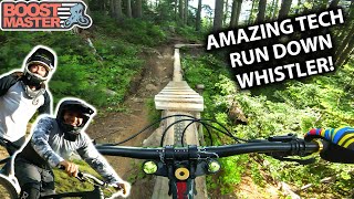 AMAZING RUN DOWN WHISTLER with Seths Bike Hacks and Singletrack Sampler  Jordan Boostmaster [upl. by Godwin123]