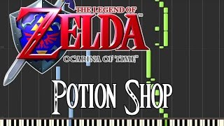 Zelda Ocarina Of Time  Potion Shop Synthesia [upl. by Fronia]