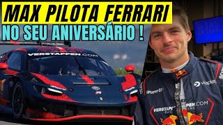 VERSTAPPEN PILOTA FERRARI NO SEU ANIVERSÁRIO NO CIRCUITO DE MUGELLO  POINT F1 [upl. by Holds]