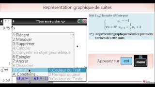 Représentation graphique de suites sur TINspire™ [upl. by Anniram994]