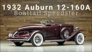 1932 Auburn 12160A Boattail Speedster  Auburn Auction [upl. by Vachel743]