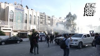 Israel strikes Iranian consulate in Damascus [upl. by Elwina856]