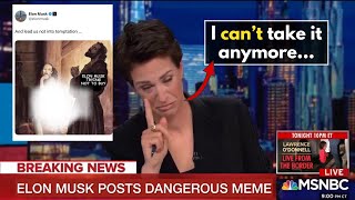 MSNBC Host Rachel Maddow Breaks Down After Elon Musk Shares a Controversial Meme  Really [upl. by Moriarty]