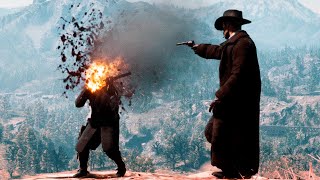 Cinematic Savagery Vol 38 Quickdraws Gunfights amp Robberies Red Dead Redemption 2 [upl. by Aciras]