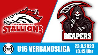 2023 Aschaffenburg Stallions  REAPERS  U16 Verbandsliga Bayern 9er Tackle  reupload  Hof Jokers [upl. by Freeman]