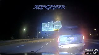 Georgia State Patrol Nighthawks PIT Fleeing Vehicle into the Abyss [upl. by Maddalena]