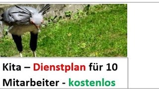 kita dienstplan kostenlos lieselotte [upl. by Ejrog]