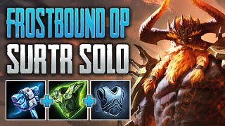 FROSTBOUND IS SO GOOD NOW Surtr Solo Gameplay SMITE Ranked Conquest [upl. by Egamlat]