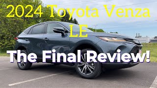 2024 Toyota Venza LE The Final Review [upl. by Gascony979]