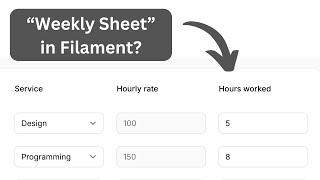 Filament Timesheet Form Modify Table Query and Custom Edit Page [upl. by Vivien]