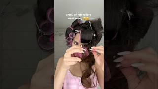 Velcro rollers ripping my hair off 😩what im i doing wrong hairroutine hairrollers hairtutorial [upl. by Aneleiram376]