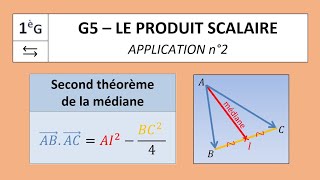 1G  G42  PRODUIT SCALAIRE  Théorème de la médiane n°2 [upl. by Tewfik]