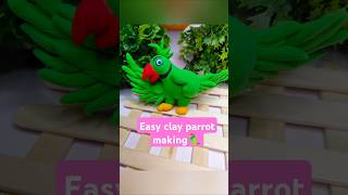 DIY clay parrot 🦜art easy clay art beautiful shorts artampcraft [upl. by Halli564]