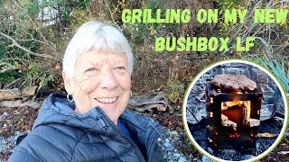 Grilling on My New BushBox LF Twig Stove [upl. by Gusella226]