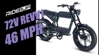 72v overvolt Ride1up REVV1 Stock motor 46mph Amazon controller and battery mod electric motorbike [upl. by Warila]