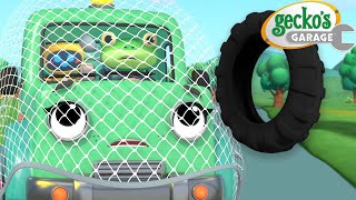 Gecko’s Tire Trouble  Geckos Garage 🚚  Cartoons For Kids  Toddler Fun Learning [upl. by Eirolav]