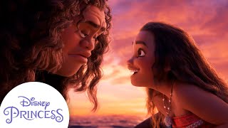 Maui Teaches Moana How To Sail  Disney Princess [upl. by Aicertap]