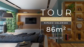 TOUR EM APARTAMENTO DE 86m² COM INTEGRAÇÃO DE ESPAÇOS SURPREENDENTE [upl. by Natalya919]