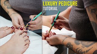 Relaxing At Home Luxury Pedicure Tutorial [upl. by Gore]