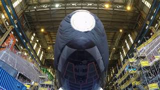 BAE Systems astute class submarine Audacious launch [upl. by Bjork207]