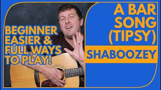 A Bar Song Tipsy  Easy Beginners Guitar Tutorial  Shaboozey  Chords  Rhythm [upl. by Ellehsor]