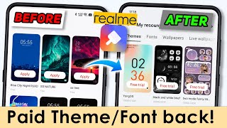 Fix Paid ThemeFont not showing on realme UI 50 [upl. by Htbazile]