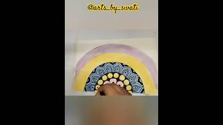 Half Mandala Art  shorts viralshort trending youtubeshorts easy mandala fyp ytshorts viral [upl. by Moishe]