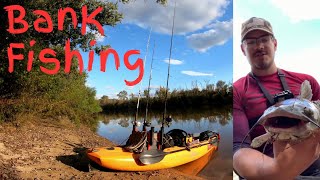 Yadkin River Fishing Adventure From The Bank  Exploring [upl. by Solange]