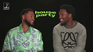 HOUSE PARTY interview with TOSIN COLE and JACOB LATIMORE [upl. by Ahsekyw]