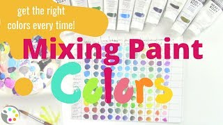 How To Mix Paint Colors amp Get the Correct Color Every Time  Painting Color Mixing Lesson [upl. by Perri]