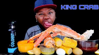 KING CRAB  LOBSTER TAIL  SEAFOOD BOIL  MUKBANG [upl. by Isyed]