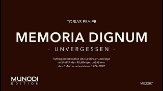 Memoria Dignum  Tobias Psaier [upl. by Ettelohcin]