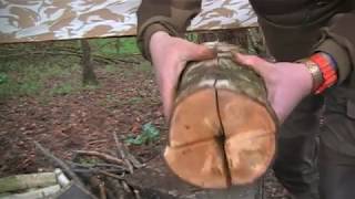 rocket stove swedish candle finnish candle bushcraft skills [upl. by Arvind45]