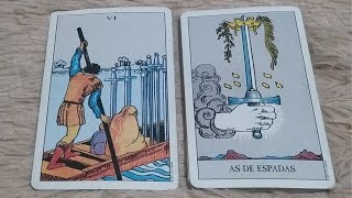 Seis de espadas combinaciones con todos los arcanos menores tarot espadas copas oros bastos [upl. by Harias]