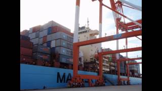 MAERSK LINE CONTAINER SHIP on NAGOYAJAPAN [upl. by Elyssa]