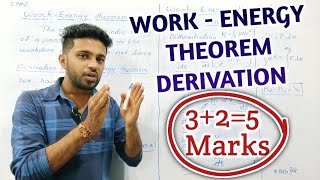 DERIVATION OF WORK ENERGY THEOREM  DIFFERENT FORMS OF ENERGY  WORK ENERGY AND POWER  PUC PHYSICS [upl. by Tnemelc]